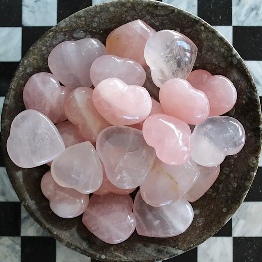 Rose quartz hearts